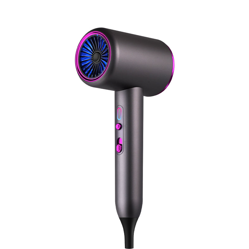 Powerful AC motor 1875 watt fast drying ion dryer, 2 speed 3 heat Settings, cooling shot button, 1 diffuser and 2 concentrator for multi-female and male hairstyles