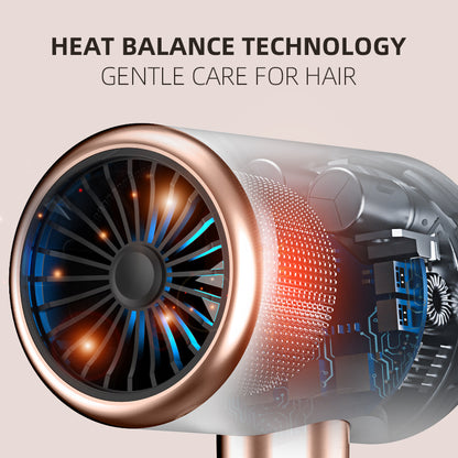 2400w Hair Dryer with diffuser and concentrator 2400W Powerful ion hair dryer with 2 speed 3 heat Settings for fast drying and lightweight suitable for a variety of female and male hairstyles.