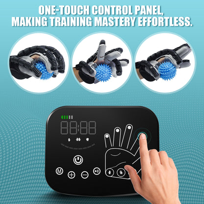 Rehabilitation Robot Gloves Upgrade Hemiplegia Hand Stroke Recovery Equipment with USB Chargeable and Strength Adjustment