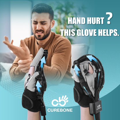 Rehabilitation Robot Gloves Upgrade Hemiplegia Hand Stroke Recovery Equipment with USB Chargeable and Strength Adjustment