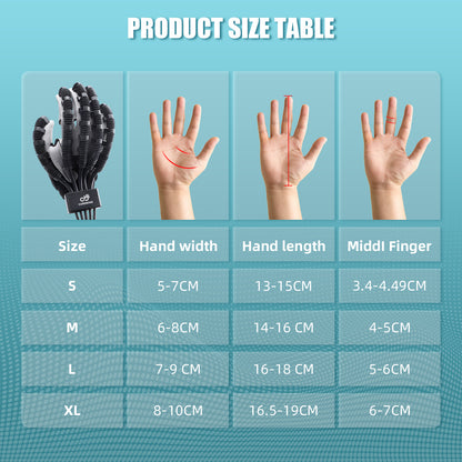 Rehabilitation Robot Gloves Upgrade Hemiplegia Hand Stroke Recovery Equipment with USB Chargeable and Strength Adjustment