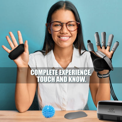 Rehabilitation Robot Gloves Upgrade Hemiplegia Hand Stroke Recovery Equipment with USB Chargeable and Strength Adjustment