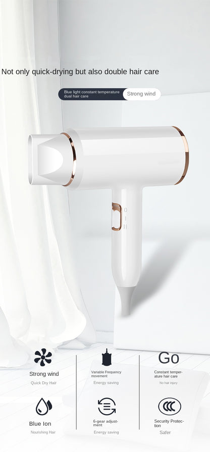 Hair Dryer 1500W Professional Hair dryer Powerful AC motor fast drying ion hair dryer, 2 speed 3 heat Settings, cooling shot button, 1 diffuser and 2 concentrator for multi-female and male hairstyles