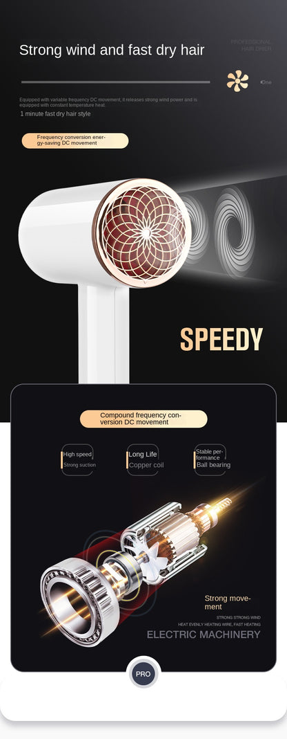 Hair Dryer 1500W Professional Hair dryer Powerful AC motor fast drying ion hair dryer, 2 speed 3 heat Settings, cooling shot button, 1 diffuser and 2 concentrator for multi-female and male hairstyles