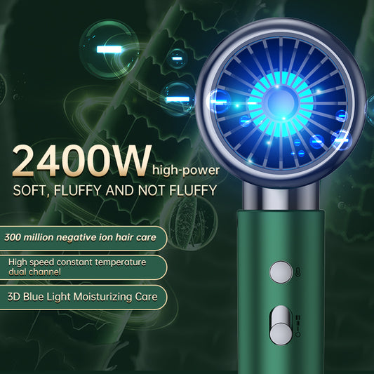 Hair Dryer with Diffuser & Concentrator 2400W Powerful Ionic Dryer 2 Speed 3 Heat Settings Fast Dry Lightweight for Multi Women Man Hairstyles