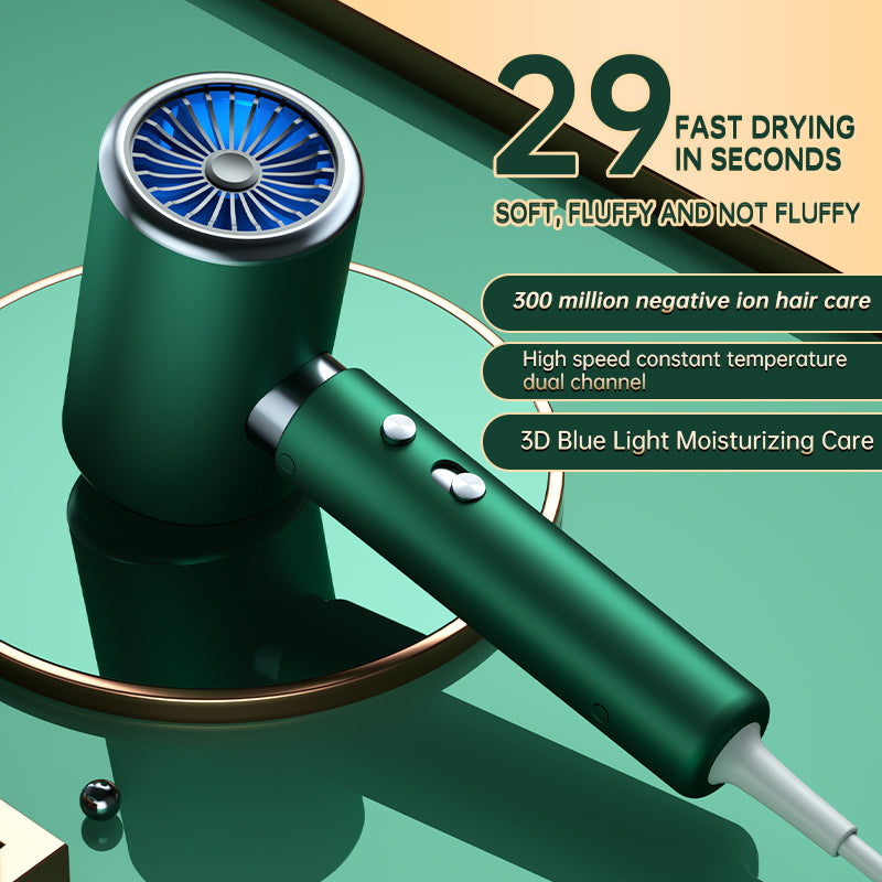 Hair Dryer with Diffuser & Concentrator 2400W Powerful Ionic Dryer 2 Speed 3 Heat Settings Fast Dry Lightweight for Multi Women Man Hairstyles