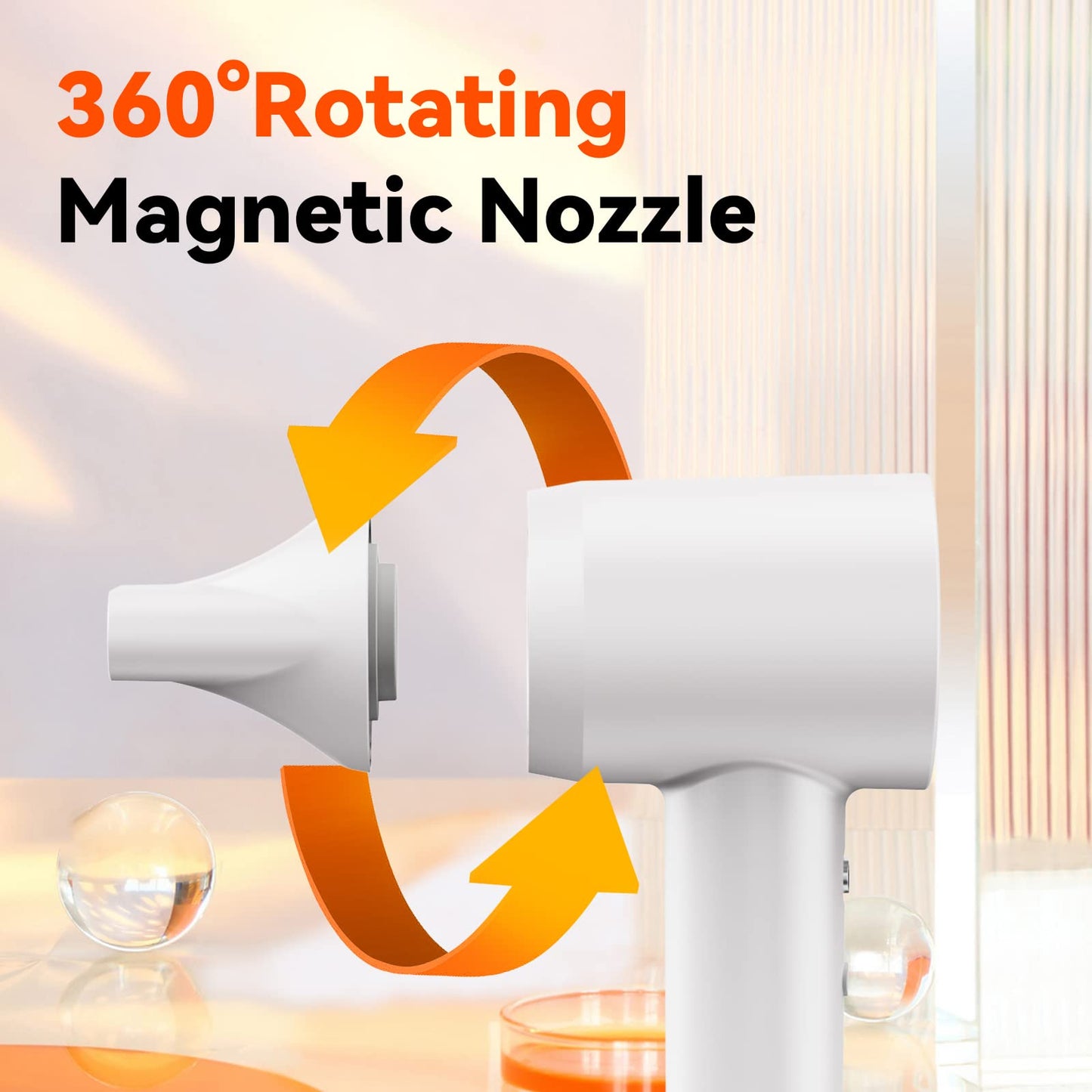 Professional Hair Dryer, 110 000 RPM Brushless Motor Negative Ionic Blow Dryer with Magnetic Nozzle, Fast Drying, Constant Temperature, Low Noise, High Speed Hairdryer for Home Salon Travel