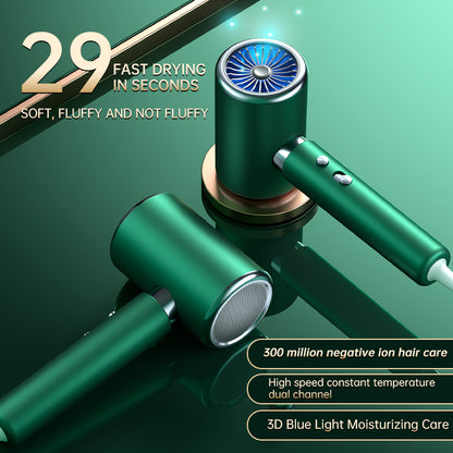 Powerful AC motor 2400 watt fast drying ion dryer, 2 speed 3 heat Settings, cooling shot button, 1 diffuser and 2 concentrator for multi-female and male hairstyles