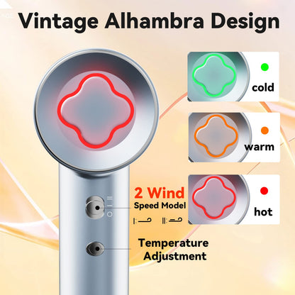 Professional Hair Dryer, 110 000 RPM Brushless Motor Negative Ionic Blow Dryer with Magnetic Nozzle, Fast Drying, Constant Temperature, Low Noise, High Speed Hairdryer for Home Salon Travel