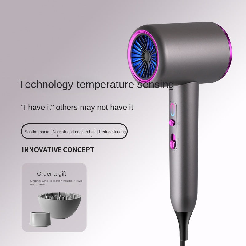 Powerful AC motor 1875 watt fast drying ion dryer, 2 speed 3 heat Settings, cooling shot button, 1 diffuser and 2 concentrator for multi-female and male hairstyles